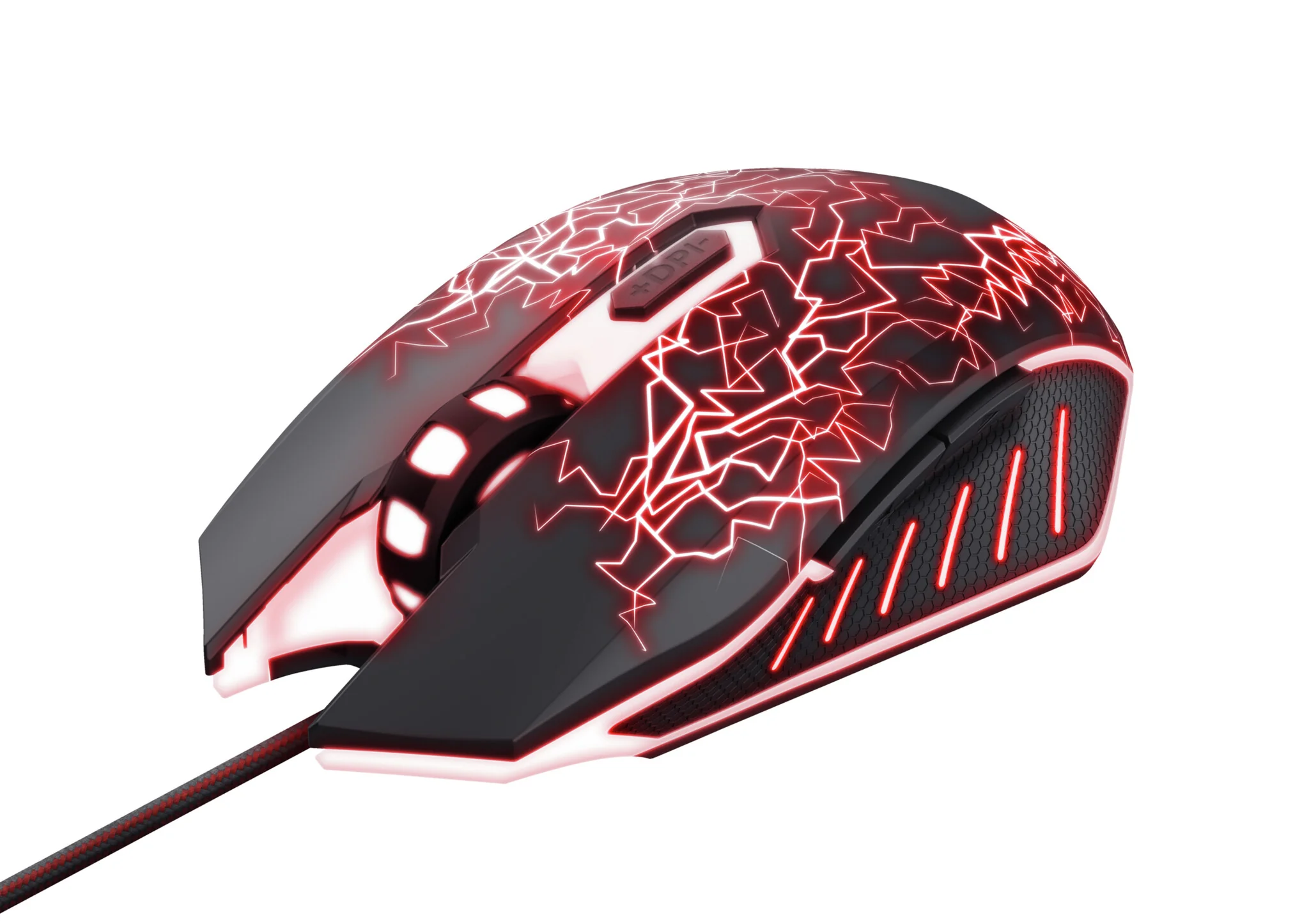 Trust GXT 105X Izza - USB Wired Optical Mouse in Black - 4,000 DPI - Image 2