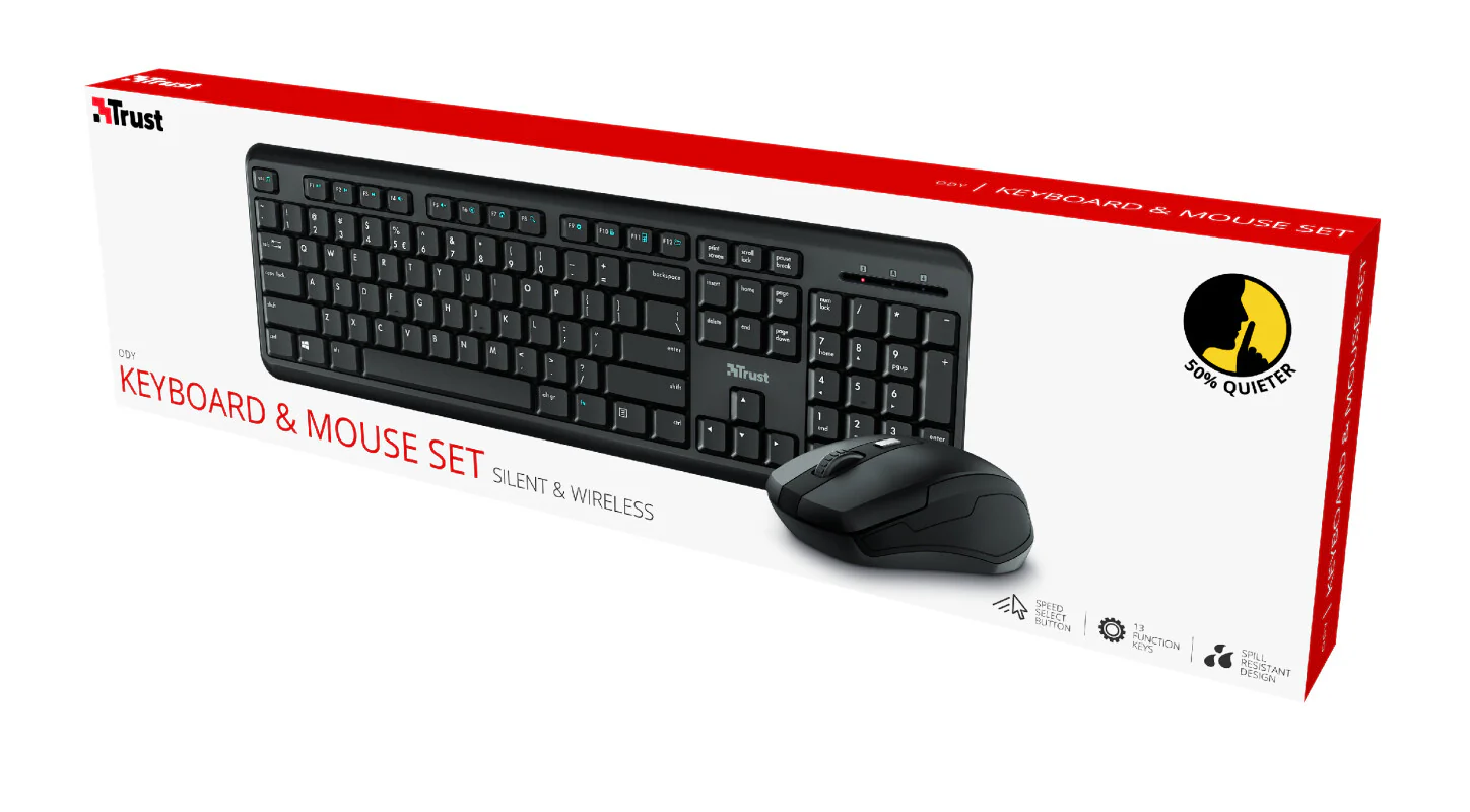 Trust ODY keyboard Mouse included RF Wireless QWERTY UK English Black - Image 5