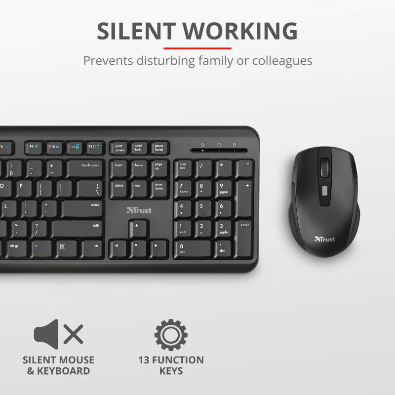 Trust ODY keyboard Mouse included RF Wireless QWERTY UK English Black - Image 7