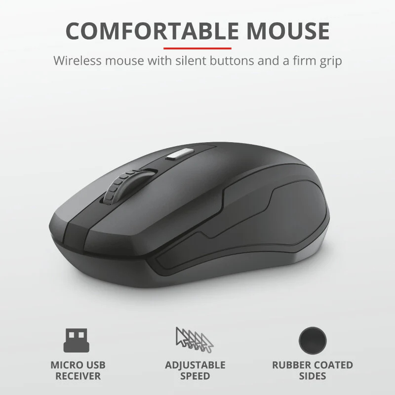 Trust ODY keyboard Mouse included RF Wireless QWERTY UK English Black - Image 9