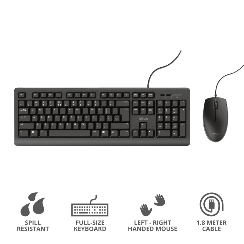 Trust Primo keyboard Mouse included USB QWERTY English Black - Image 16