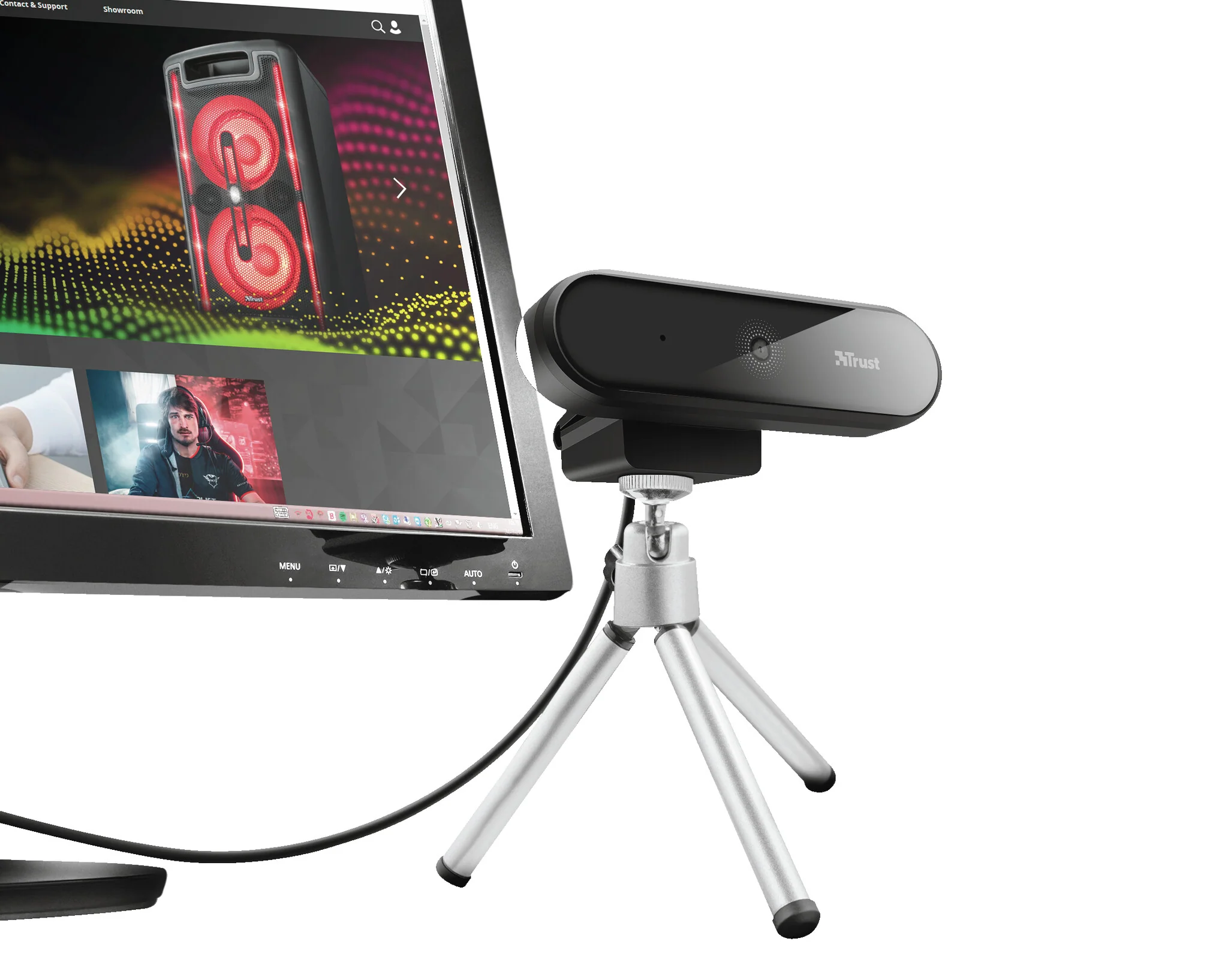 Trust Tyro 1920 x 1080p USB Webcam in Black - Image 5