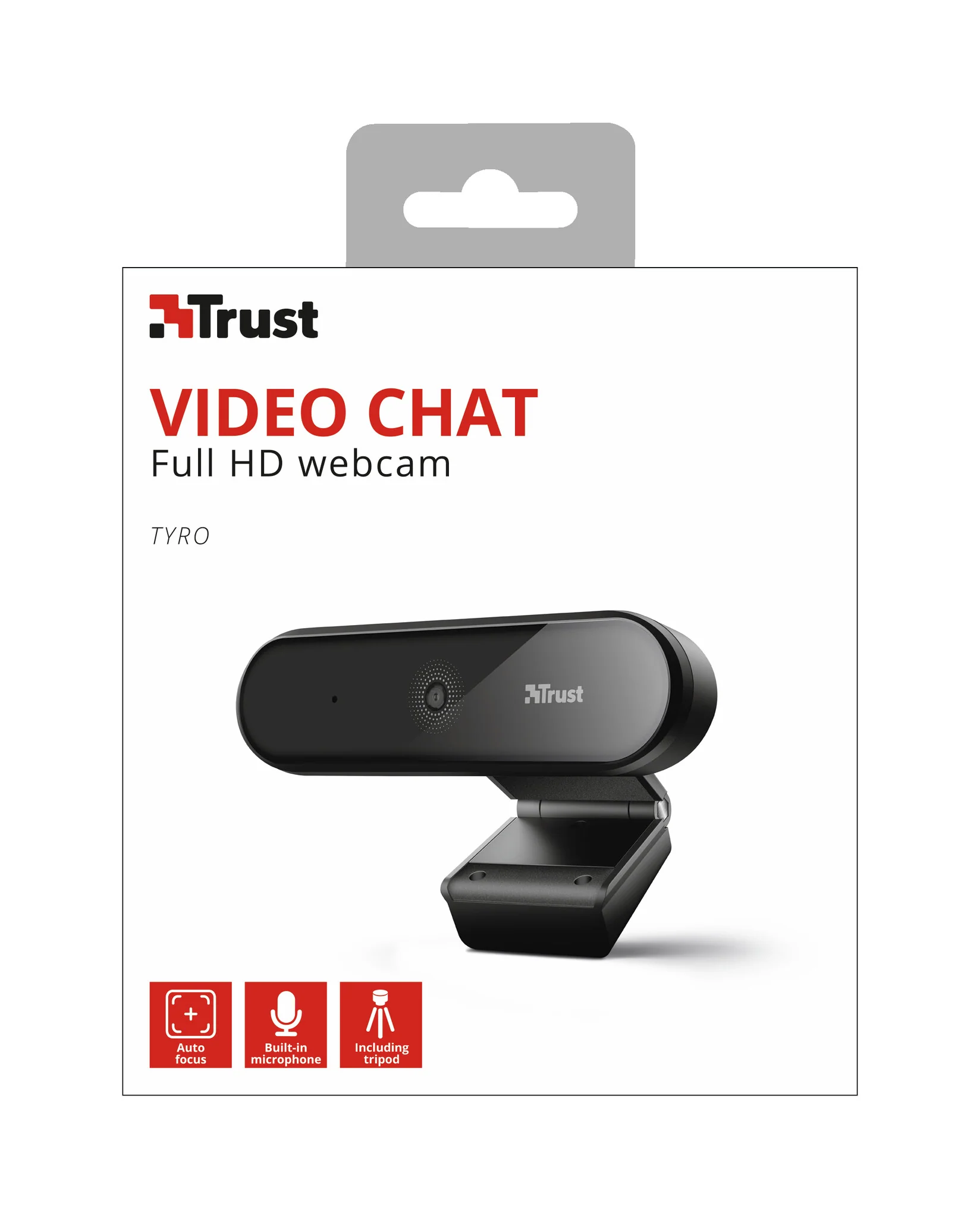 Trust Tyro 1920 x 1080p USB Webcam in Black - Image 8