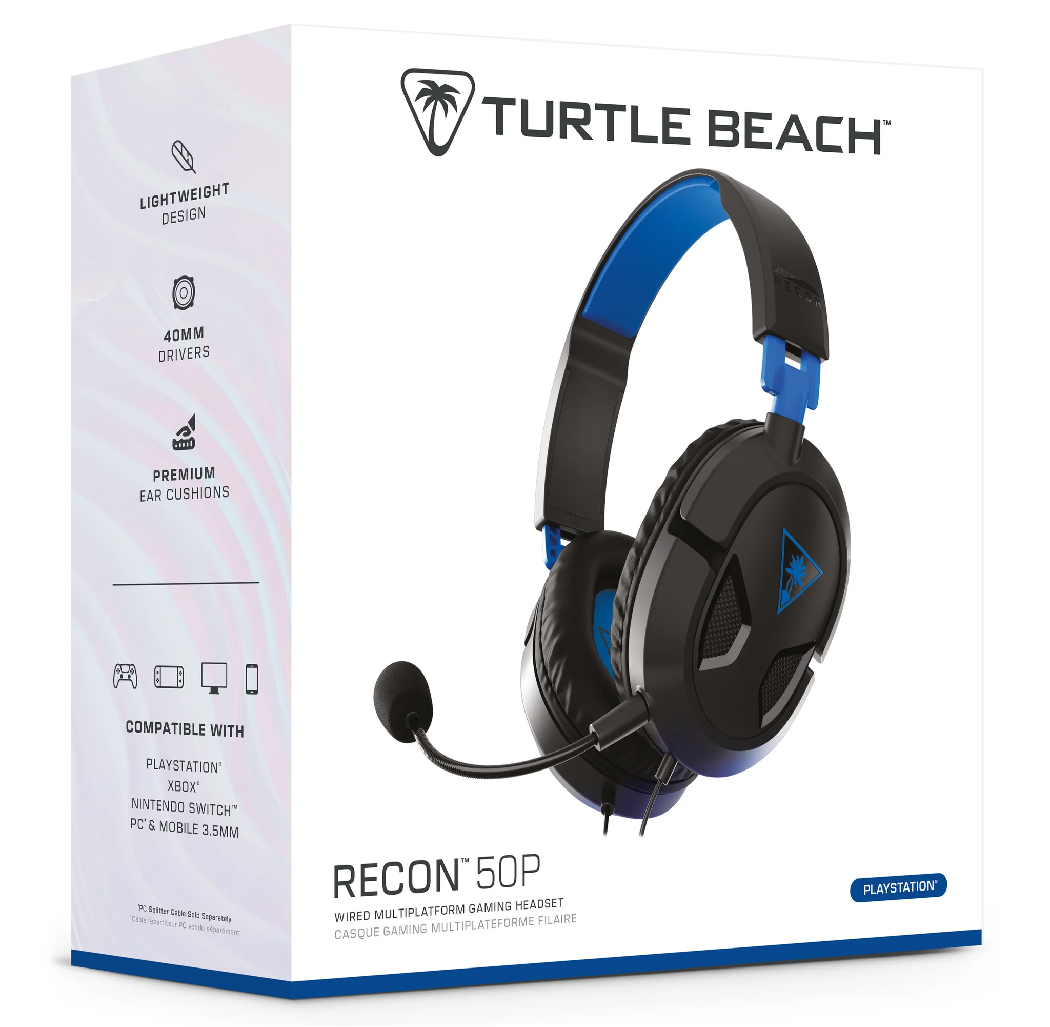 Turtle Beach Recon 50 - Wired Gaming Headset in Black / Blue - Image 8