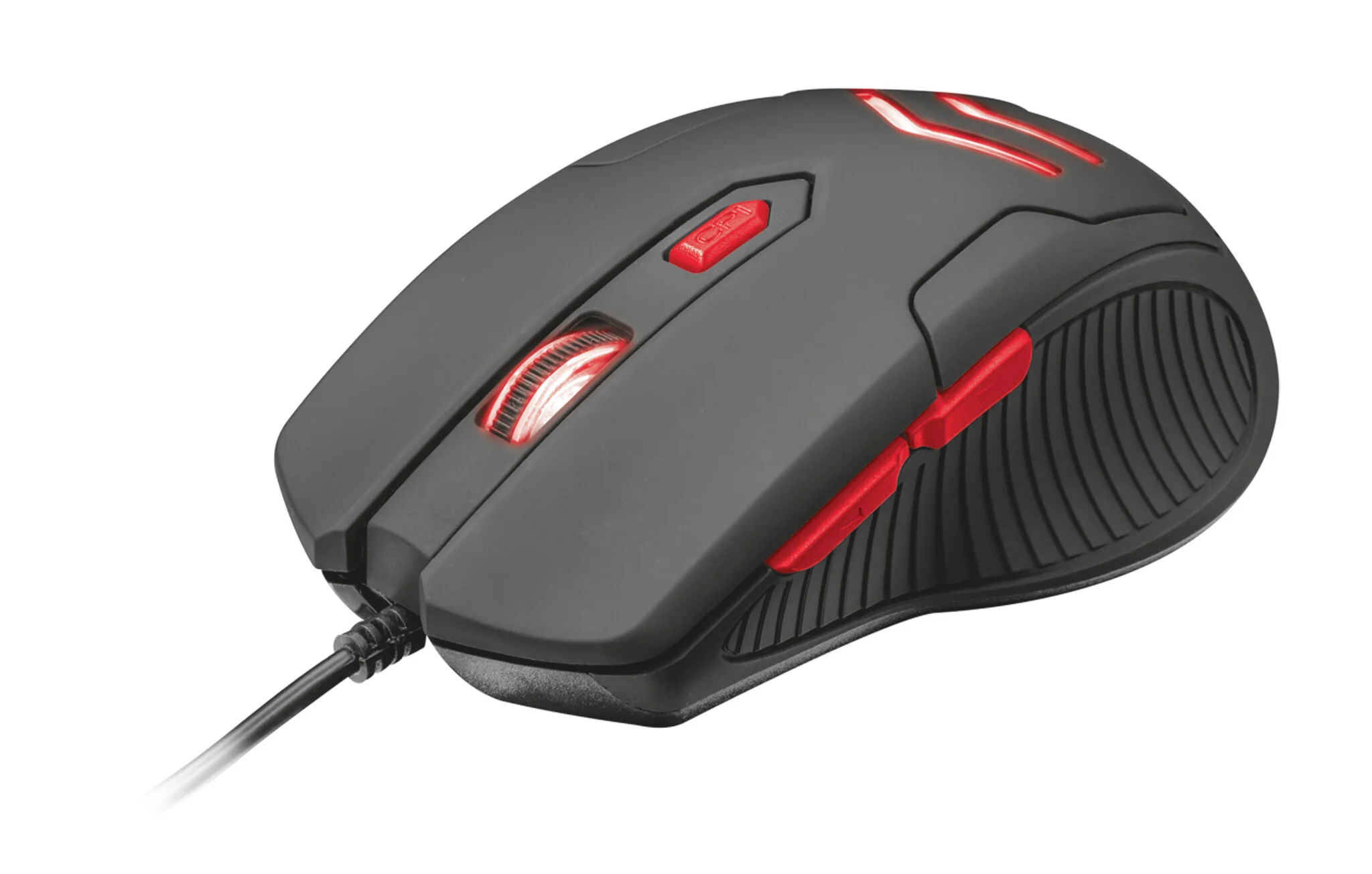 Varr VSETMPX4 Gaming Mouse and Mousepad Set - Wired USB-A Optical Backlit Mouse in Black/Red - 3,200 DPI - Image 3