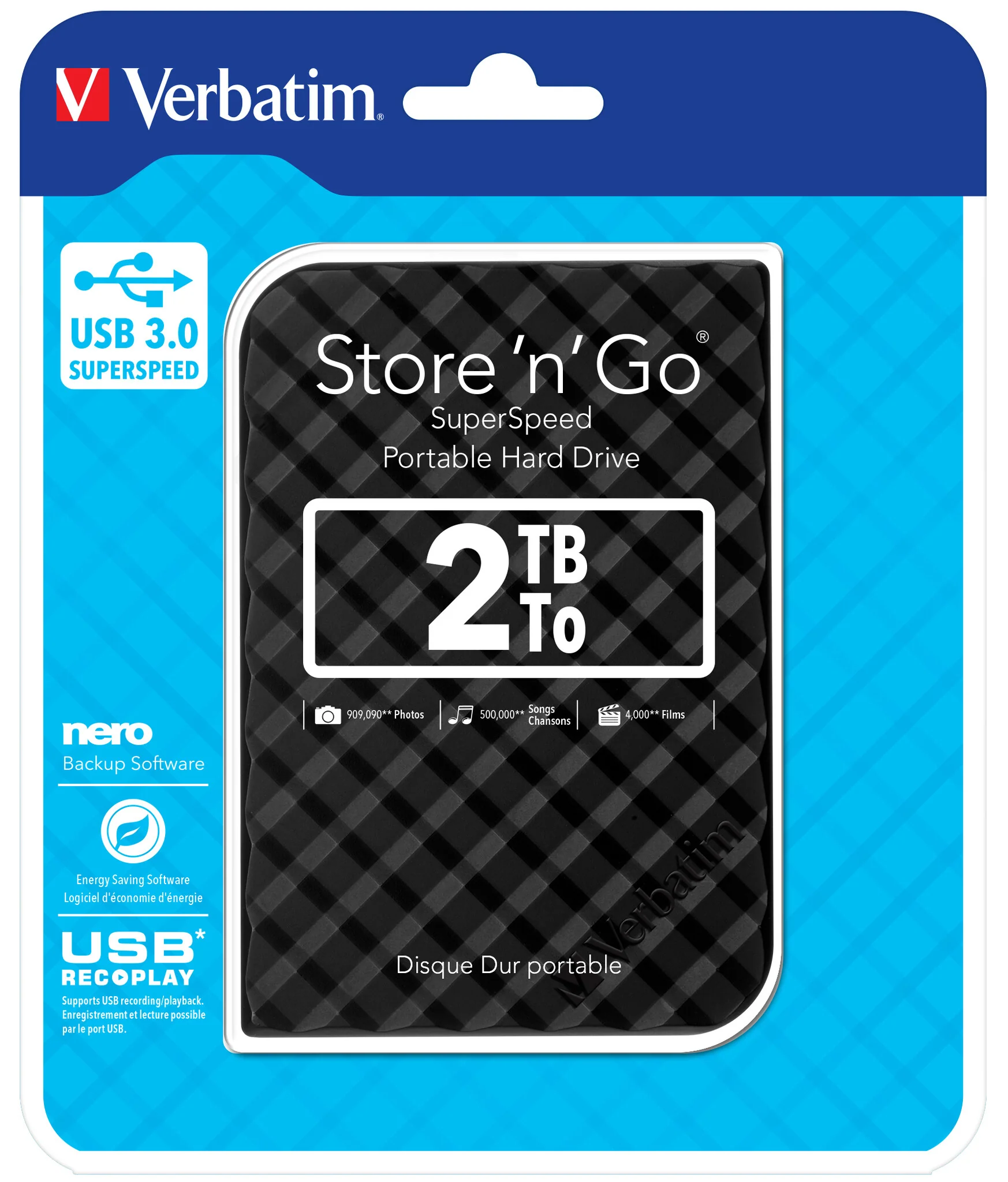 Verbatim Store 'n' Go USB 3.0 Hard Drive in Black - 2 TB - Image 5
