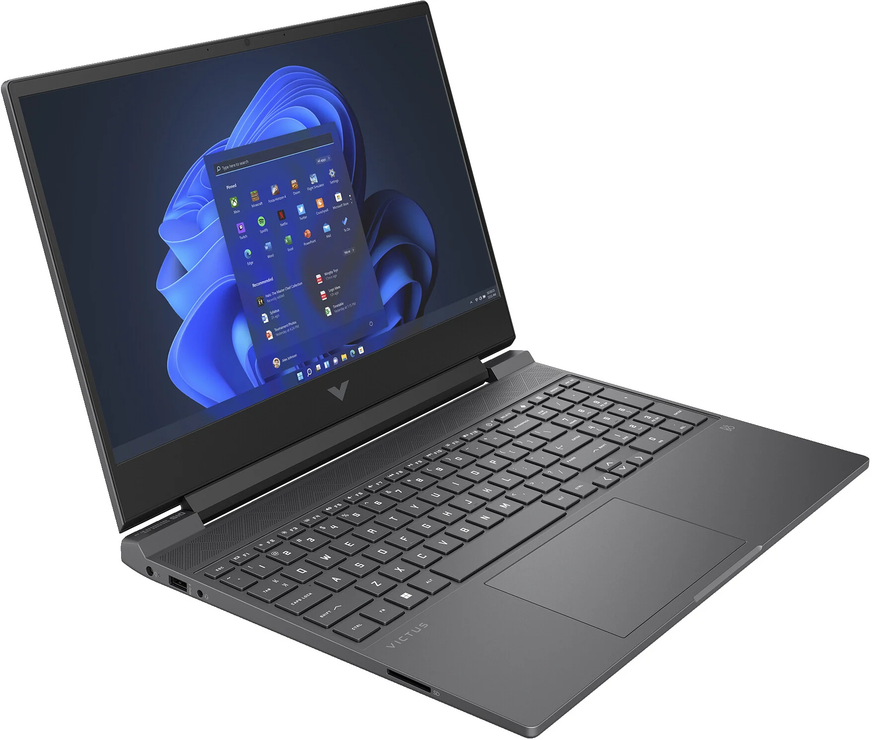HP Victus Gaming Laptop - 39.6 cm (15.6") - Intel® Core™ i5-12450H - 16 GB DDR4-SDRAM - 512 GB SSD - NVIDIA GeForce RTX 3050 - Wi-Fi 6E - Windows 11 Home - Black - Image 2