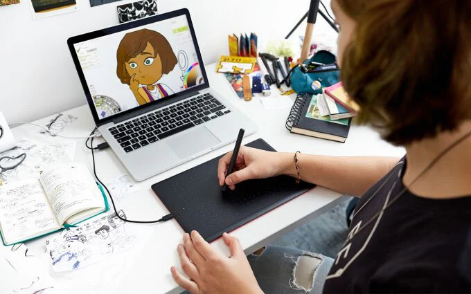 Wacom One by Medium graphic tablet - 2540 lpi 216 x 135 mm USB - Image 4