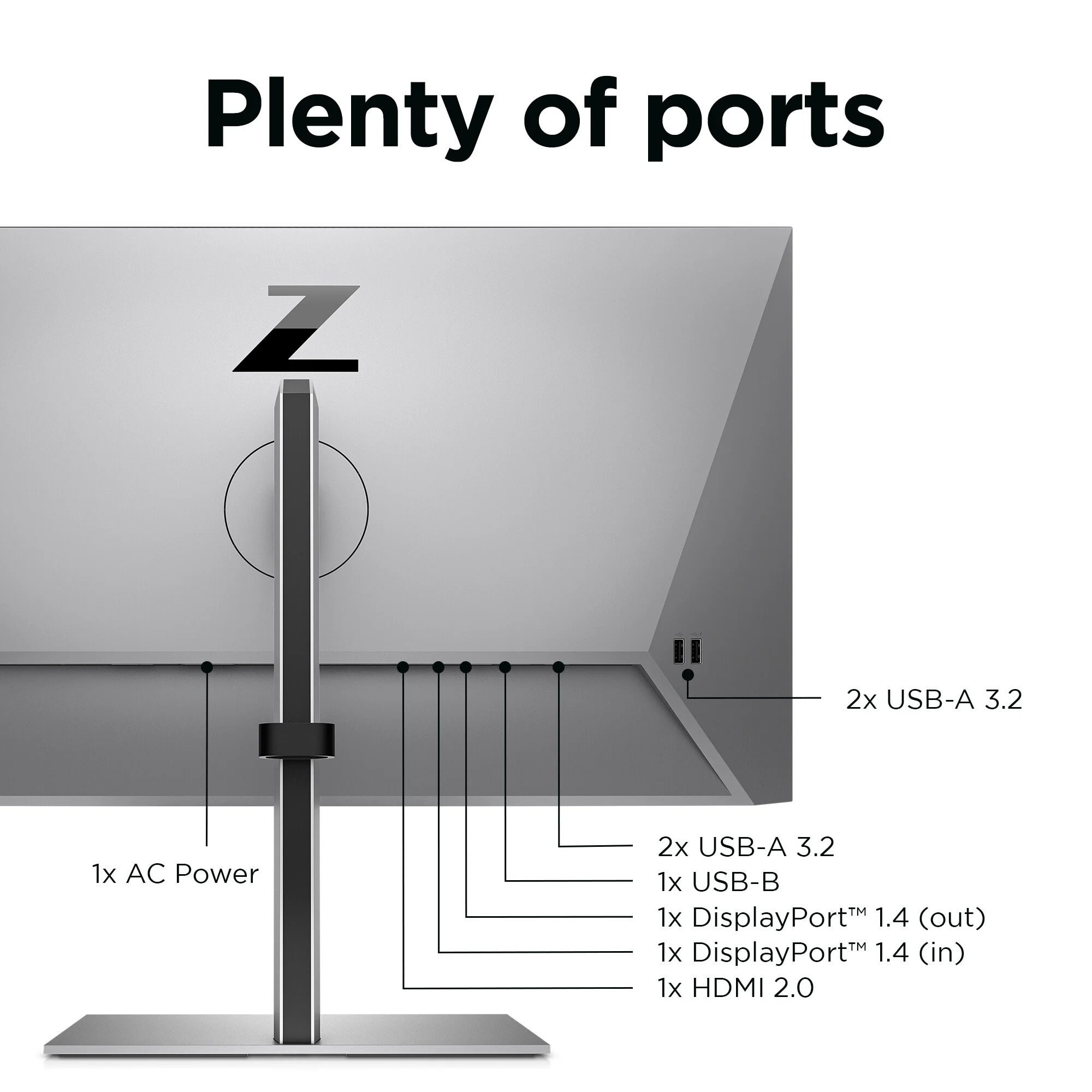 HP Z24Q G3 - 60.5 cm (23.8") - 2560 x 1440 pixels QHD Monitor - Image 9