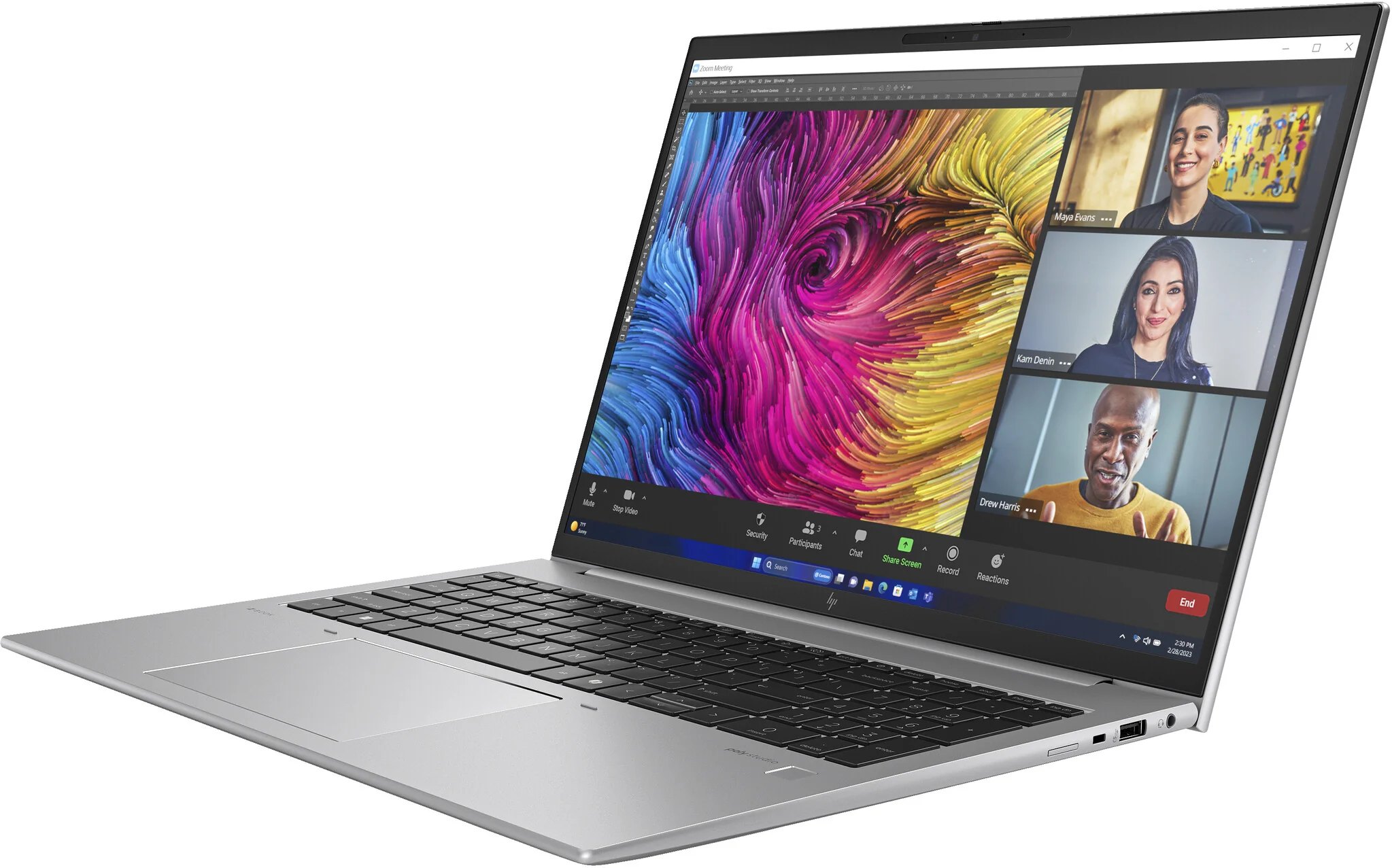 HP ZBook Firefly 16 G11 Mobile workstation - 40.6 cm (16") - Intel Core Ultra 7 155H - 32 GB DDR5-SDRAM - 1 TB SSD - NVIDIA RTX A500 - Wi-Fi 6E - Windows 11 Pro - Silver - Image 2