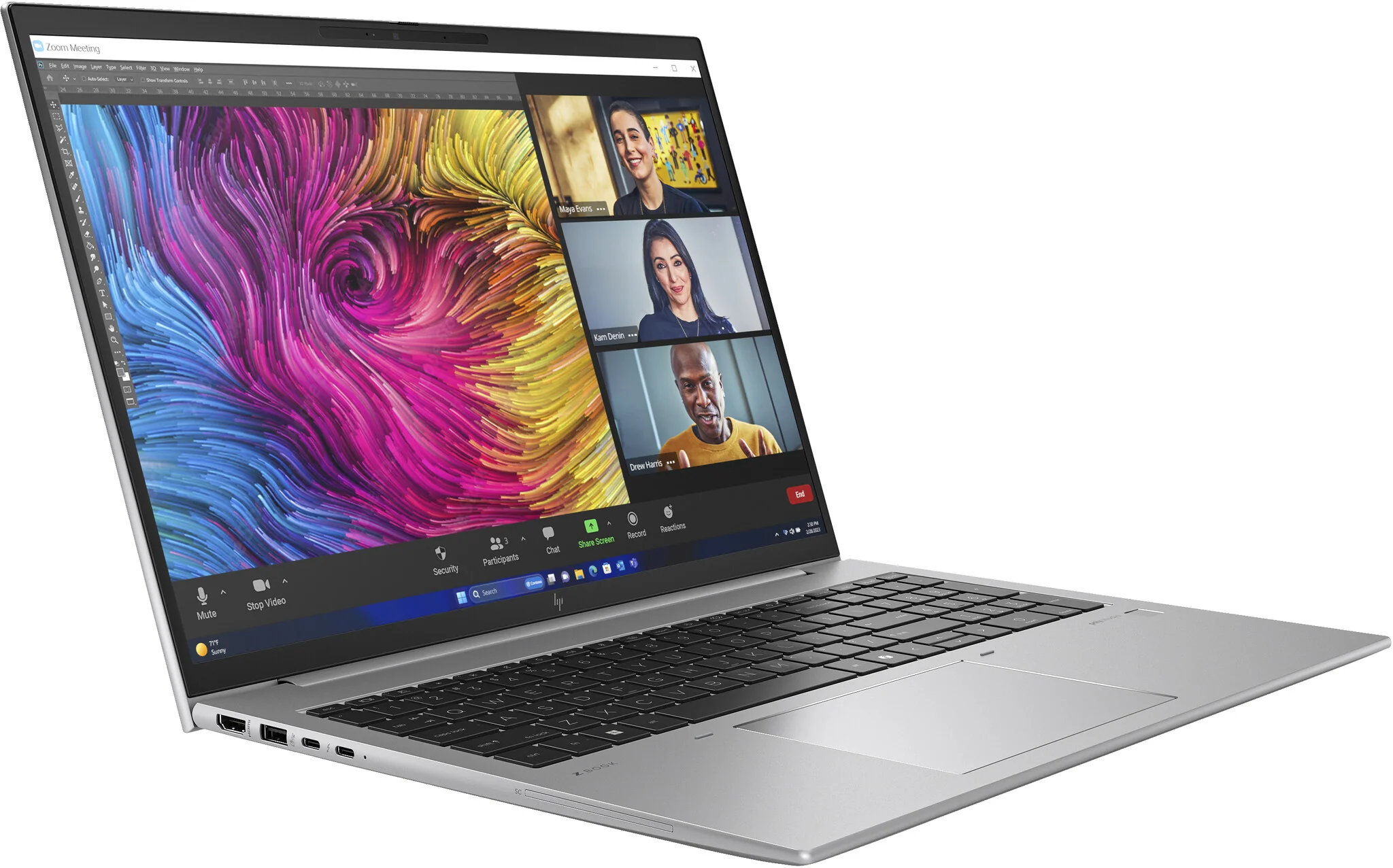 HP ZBook Firefly 16 G11 Mobile workstation - 40.6 cm (16") - Intel Core Ultra 7 155H - 32 GB DDR5-SDRAM - 1 TB SSD - NVIDIA RTX A500 - Wi-Fi 6E - Windows 11 Pro - Silver - Image 3